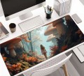 PODKŁADKA NA BIURKO GAMING Kobieta Wsród Magicznych Grzybów 