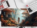 PODKŁADKA NA BIURKO GAMING Kobieta Wsród Magicznych Grzybów 