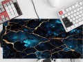 PODKŁADKA NA BIURKO GAMING Dark-Gold Wave Navy marble