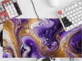PODKŁADKA NA BIURKO GAMING Purple-Gold Ink In Water 
