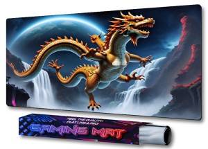 PODKŁADKA NA BIURKO GAMING Japoński Złoty Smok Magic Valley