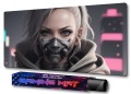 PODKŁADKA NA BIURKO GAMING Anime Cyberpunk Girl With White Hair