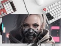 PODKŁADKA NA BIURKO GAMING Anime Cyberpunk Girl With White Hair