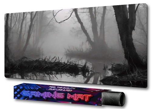 PODKŁADKA NA BIURKO GAMING Dark Swamp In Fog