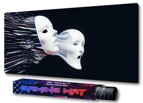 PODKŁADKA NA BIURKO GAMING Two White Scary Faces 