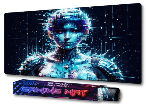 PODKŁADKA NA BIURKO GAMING Cyberpunk Artificial Intelligence Avatar