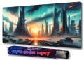 PODKŁADKA NA BIURKO GAMING Miasto Przysłośći Futurystyczna Architektura 