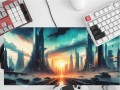 PODKŁADKA NA BIURKO GAMING Miasto Przysłośći Futurystyczna Architektura 