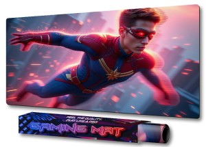 PODKŁADKA NA BIURKO GAMING Superhero Supernova City Flight