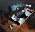 PODKŁADKA NA BIURKO GAMING White Wirless Connected Robots 