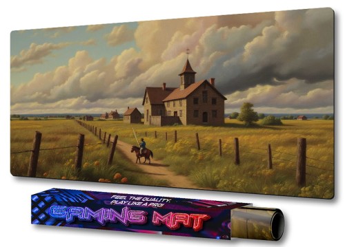 PODKŁADKA NA BIURKO GAMING Średniowieczna Farma Młody Rycerz