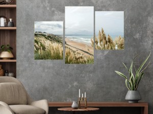 Obraz BOHO canvas tryptyk plaża morze wydmy