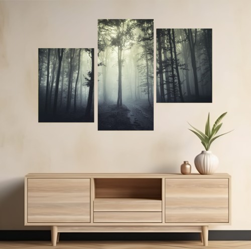OBRAZ tajemniczy las mroczny klimat CANVAS do salonu