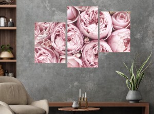 PIWONIE obraz na płótnie do sypialni salonu RÓŻOWE PEONIE