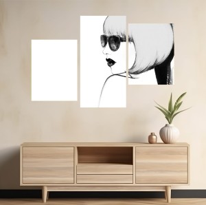 Obraz tryptyk 3 częściowy PORTRET KOBIETY KOBIETA 