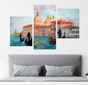 MALOWANY OBRAZ jak AKRYLOWY Włochy Wenecja Kanał