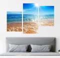 Obraz wakacyjny MORZE PLAŻA SŁOŃCE tryptyk na ścianę 