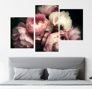 KWIATY PIWONIE obraz do sypialni salonu canvas 