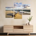 Obraz wieloczęściowy tryptyk FALE NAD BAŁTYKIEM MORZE 