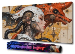 PODKŁADKA NA BIURKO GAMING Dostojna Biała Dama Z Lisowatą Bestią