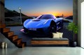 FOTOTAPETA DO SALONU ŚCIENNA Błękitny Koenigsegg Jesko Zachód Słońca