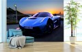 FOTOTAPETA DO SALONU ŚCIENNA Błękitny Koenigsegg Jesko Zachód Słońca