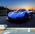 FOTOTAPETA DO SALONU ŚCIENNA Błękitny Koenigsegg Jesko Zachód Słońca