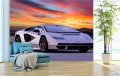 FOTOTAPETA DO SALONU ŚCIENNA Śnieżne Lamborgini Countach