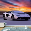 FOTOTAPETA DO SALONU ŚCIENNA Śnieżne Lamborgini Countach