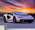 FOTOTAPETA DO SALONU ŚCIENNA Śnieżne Lamborgini Countach