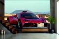 FOTOTAPETA DO SALONU ŚCIENNA Czerwony Wyścigowy Mercedes Amg One