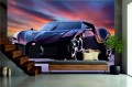 FOTOTAPETA DO SALONU ŚCIENNA Mroczne Bugatti La Voiture Noire