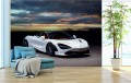 FOTOTAPETA DO SALONU ŚCIENNA Bialy Sportowy McLaren 750s