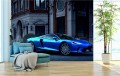 FOTOTAPETA DO SALONU ŚCIENNA Ciemny Błękitny McLaren GT