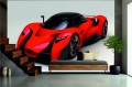 FOTOTAPETA DO SALONU ŚCIENNA Red Concept Hypercar Ferrari F80