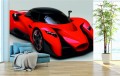 FOTOTAPETA DO SALONU ŚCIENNA Red Concept Hypercar Ferrari F80