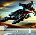 FOTOTAPETA DO SALONU ŚCIENNA Desert Enduro Motocross Run