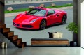 FOTOTAPETA DO SALONU ŚCIENNA Red Sport Car Ferrari 488 Gtr 