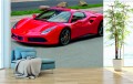 FOTOTAPETA DO SALONU ŚCIENNA Red Sport Car Ferrari 488 Gtr 