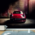 FOTOTAPETA DO SALONU ŚCIENNA Czerwone Sportowe Porsche 911 Carrera 4 GTS