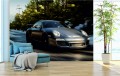 FOTOTAPETA DO SALONU ŚCIENNA Black Mate Porsche 9ff 997 Turbo RS R