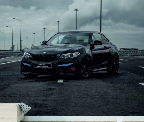 FOTOTAPETA DO SALONU ŚCIENNA Black Sport BMW M2 M Performance