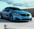 FOTOTAPETA DO SALONU ŚCIENNA Light Blue Sport Car BMW M4 GTS