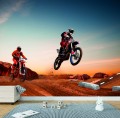 FOTOTAPETA DO SALONU ŚCIENNA Motocross Enduro Desert Race 