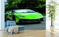 FOTOTAPETA DO SALONU ŚCIENNA Light Lime Lamborghini Huracan Evo