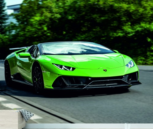FOTOTAPETA DO SALONU ŚCIENNA Light Lime Lamborghini Huracan Evo