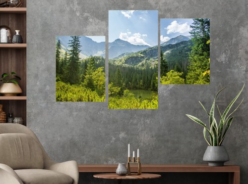 Obraz Drukowany na Płótnie GÓRY ZIELEŃ WZGÓRZA 