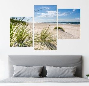 Obraz MORZE WYDMY BAŁTYK PLAŻA tryptyk na płótnie 