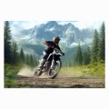 FOTOTAPETA DO SALONU ŚCIENNA Motocross In Tropical Forest 