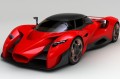 FOTOTAPETA DO SALONU ŚCIENNA Red Concept Hypercar Ferrari F80